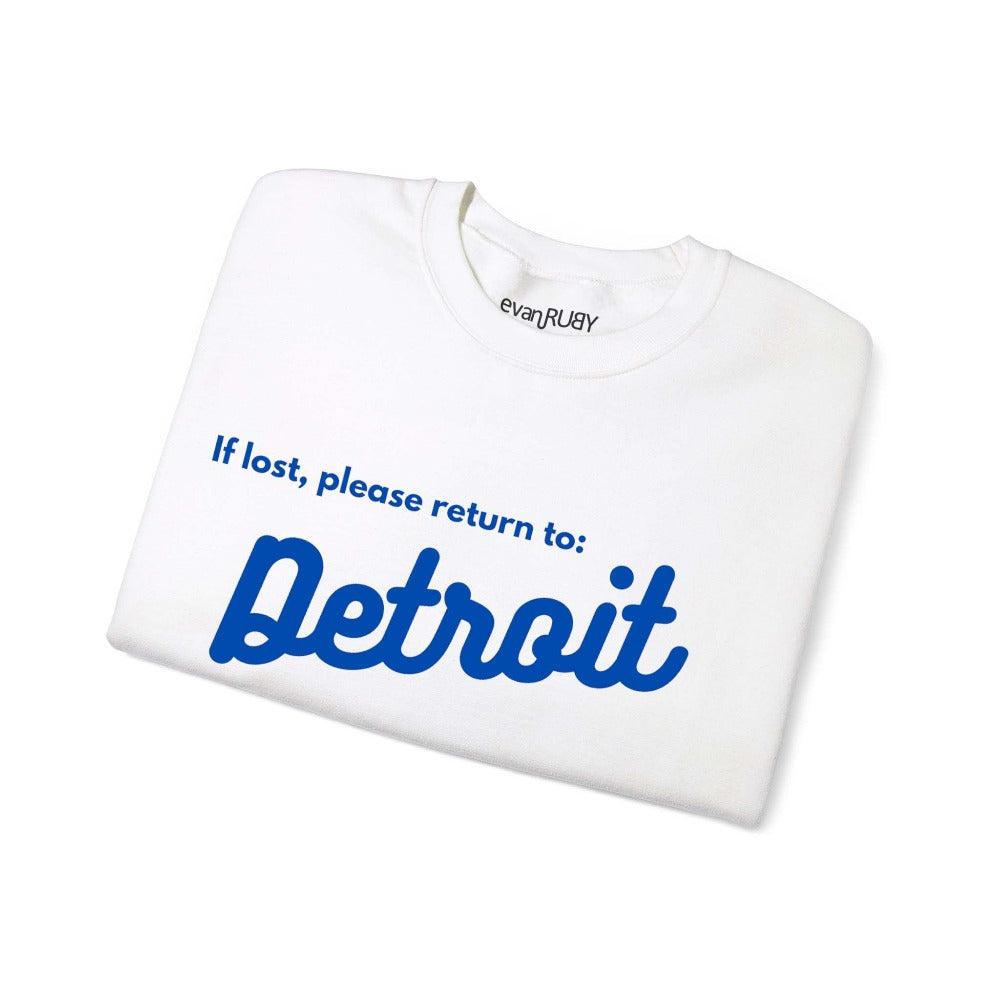Folded White Detroit Tee