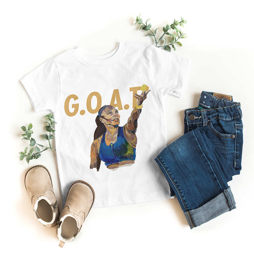 GOAT Tee with Jeans and Shoes