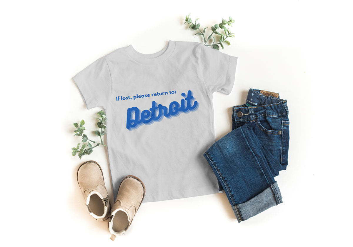 IF LOST DETROIT BLUE SHADOW TEE