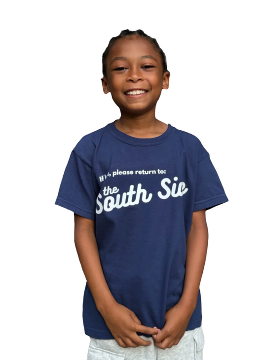 Child wearing Blue Southside Tee