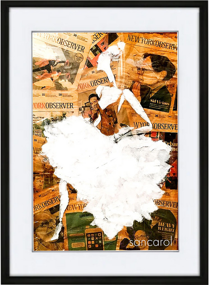 Golden Ballerina Digital Art Print