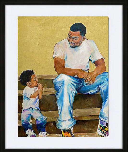 Father and Son Digital Art Print