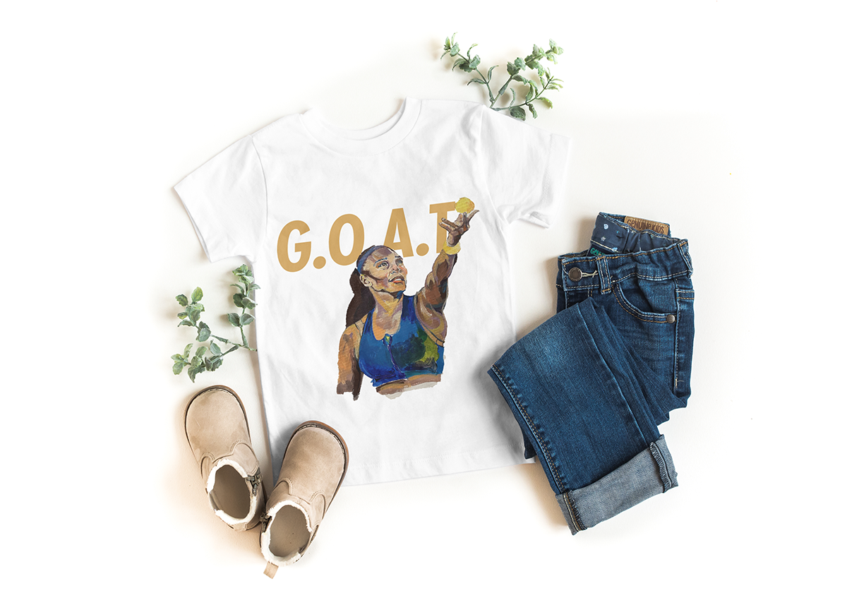 GOAT Tee with Jeans and Shoes