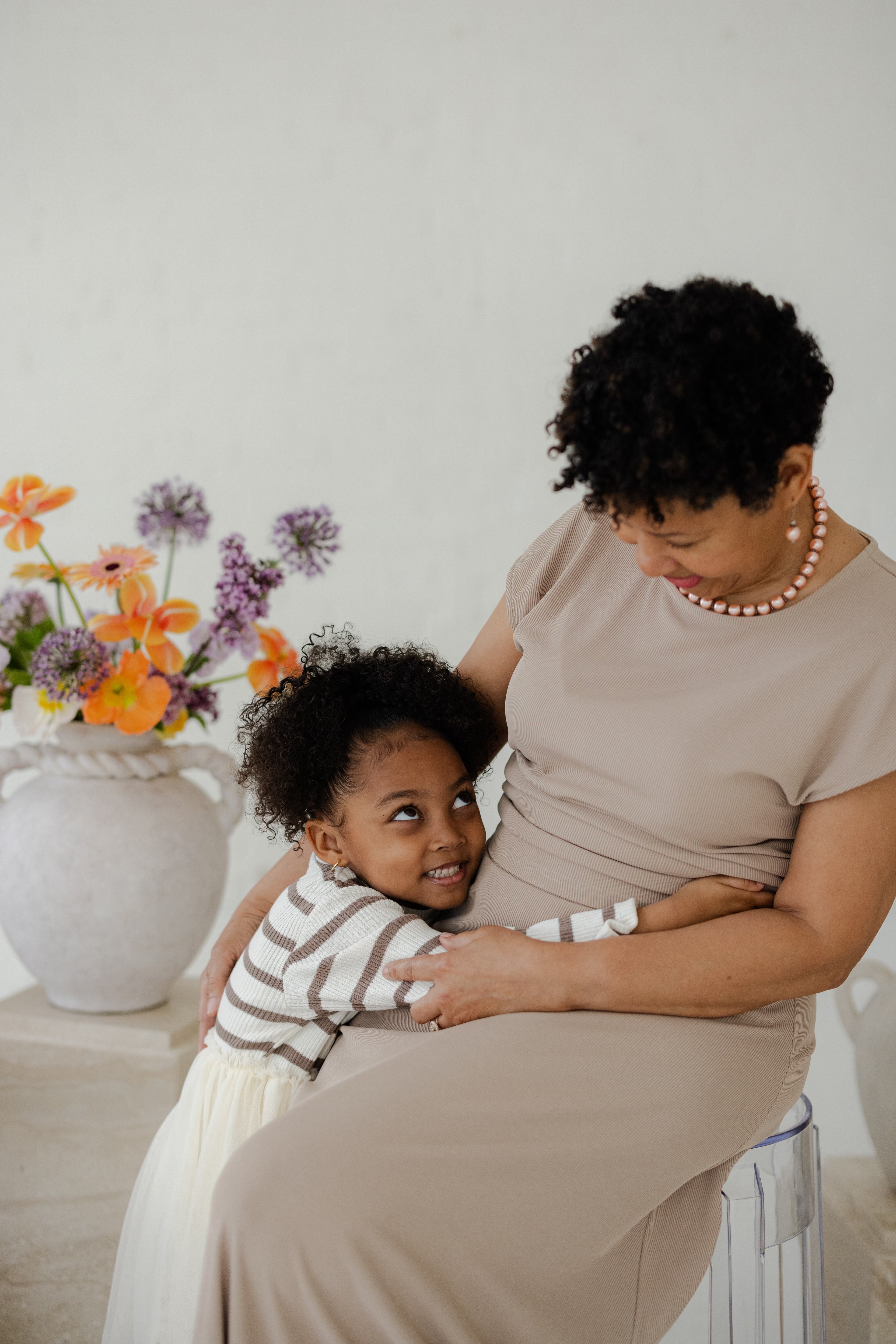 Grandmother with Granddaughter Pose