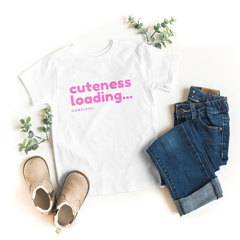 WHITE TEE - Cuteness Loading