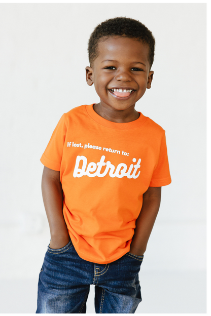 Graphic Tee -Boy wearing Orange Tee