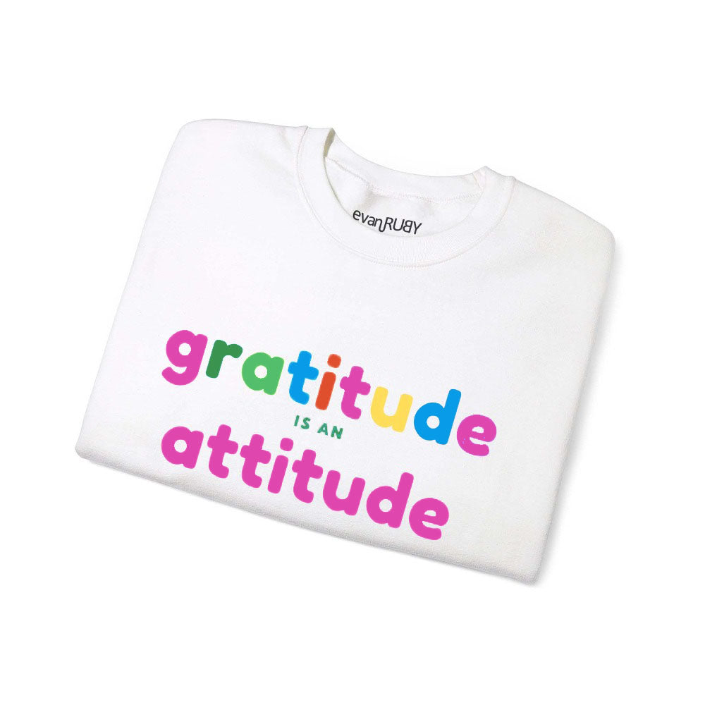 Graphic Tee - White Gratitude Tee Folded