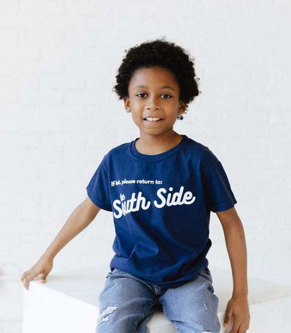 Graphic Tee - Boy wearing Blue Southside Tee