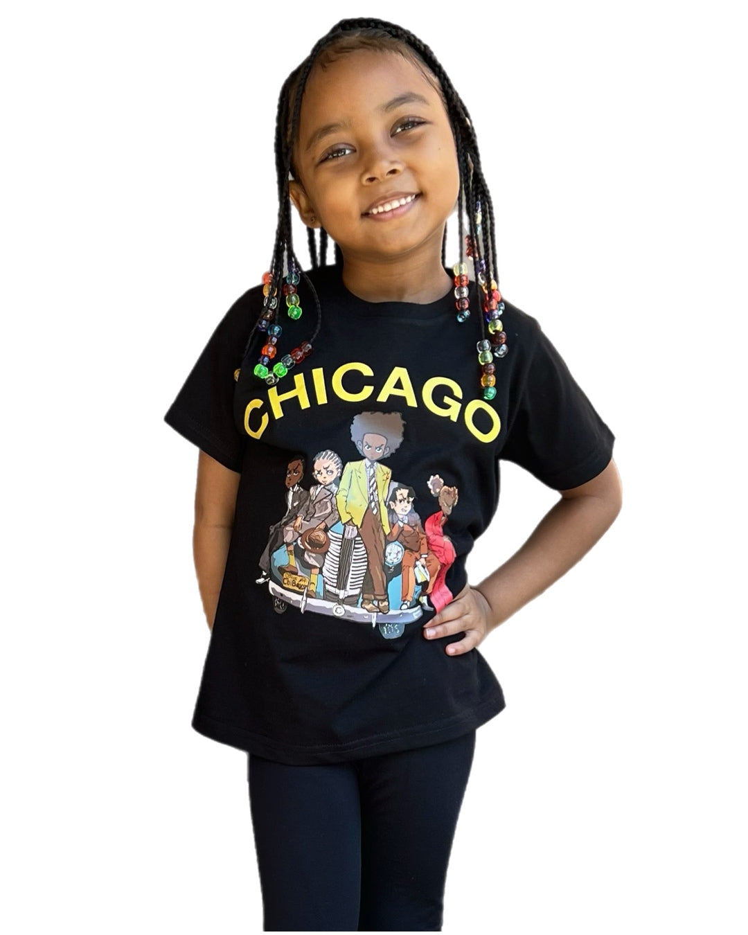 Child wearing Chicago Morning Tee shirt