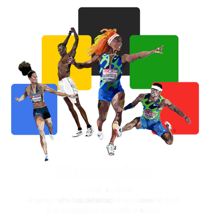 Olympic Track Stars Digital Art Print
