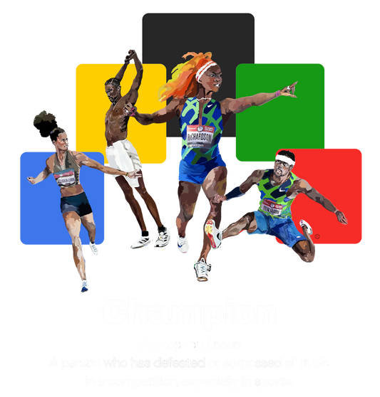 Olympic Track Stars Digital Art Print