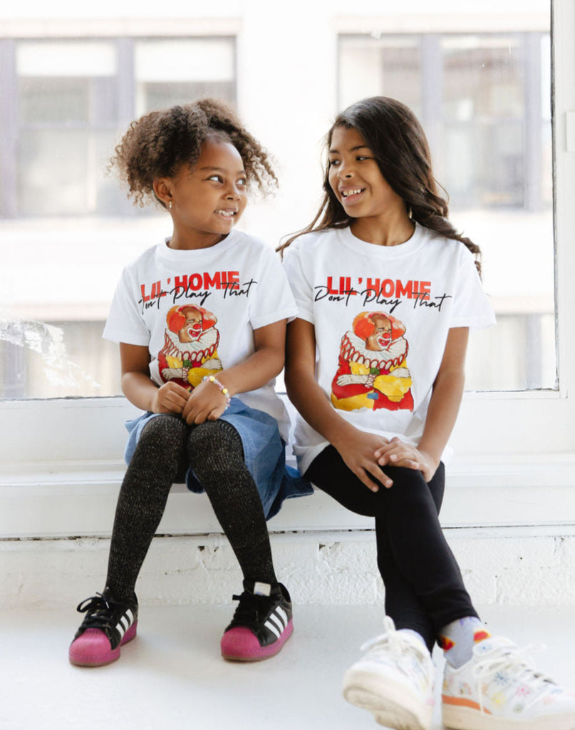 Girls wearing L'il Homie White Tees