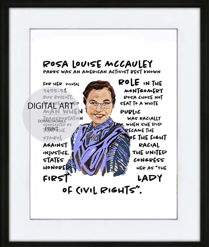 Rosa Parks Digital Art Print