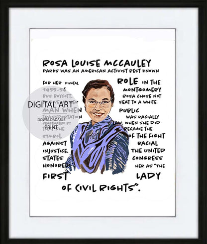 Rosa Parks Digital Art Print