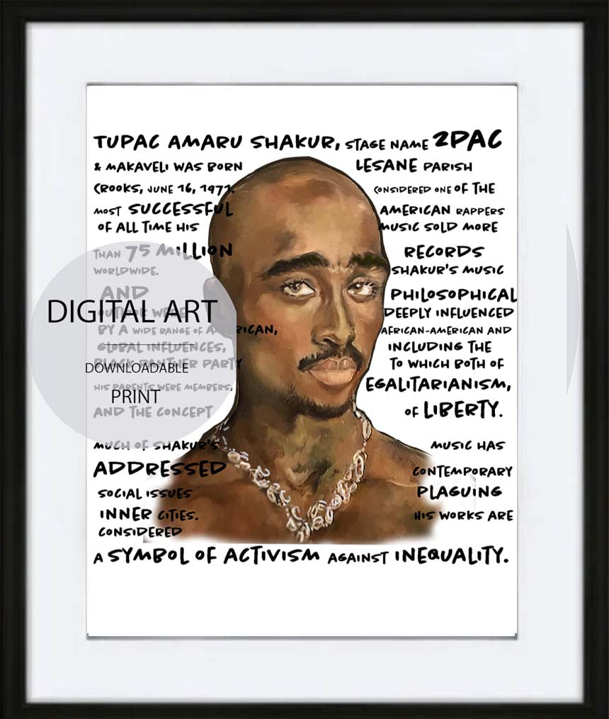 Tupac Digital Art Print