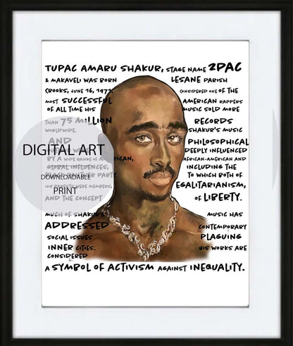 Tupac Digital Art Print