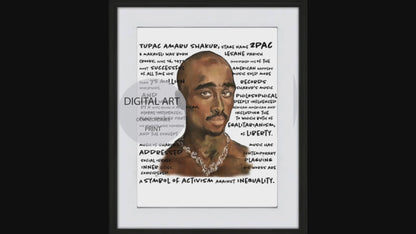 Tupac Digital Art Print