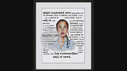 Sade Digital Art Print
