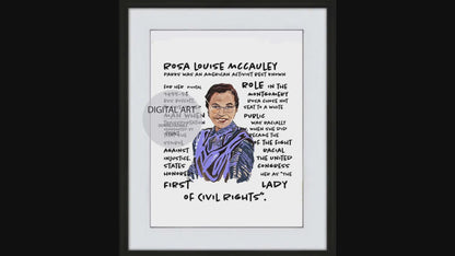 Rosa Parks Digital Art Print