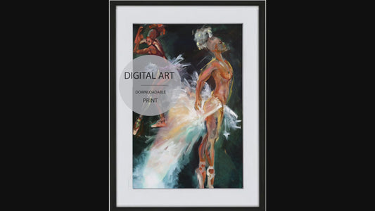 Dancing Ballerinas Digital Art Print